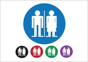 Pictogram Man vrouw teken pictogrammen, toilet teken of toilet pictogram vector