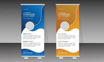 zakelijke roll-up banner ontwerpsjabloon vector