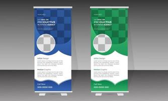 zakelijke roll-up banner ontwerpsjabloon vector