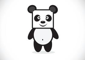 Panda stripfiguur vector