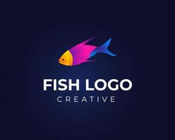 kleurrijke vis abstracte logo ontwerp vector sjabloon