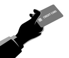 hand die een creditcard geeft vector