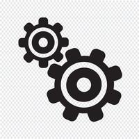 Gear pictogram symbool teken vector