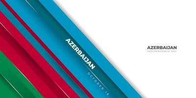 blauw, rood en groen geometrisch ontwerp met witte achtergrond. azerbeidzjaanse onafhankelijkheidsdag. vector