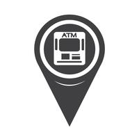 Kaartaanwijzer ATM-pictogram vector