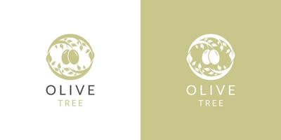 olijfolie boom logo ontwerp vector