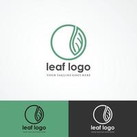 logo's van groene boom blad ecologie natuur element vector