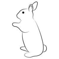 Pasen konijn lijntekeningen. vector