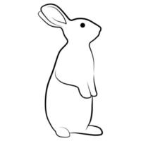 Pasen konijn lijntekeningen. vector