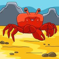 rode Jamaicaanse krab cartoon gekleurde illustratie vector