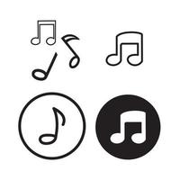 muziekpictogram in trendy vlakke stijl geïsoleerd op een grijze achtergrond. notitiesymbool voor uw websiteontwerp, logo, app, ui. vectorillustratie, eps10. vector