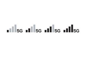 set van vector draadloze wifi-pictogrammen geïsoleerd op een witte achtergrond