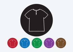 Kleding shirt en T-shirt Pictogram kleding pictogrammen vector