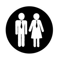 man en vrouw mensen pictogram vector