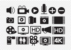 Videofilm Multimedia pictogrammen vector