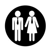 man en vrouw mensen pictogram vector