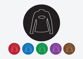 Kleding shirt en T-shirt Pictogram kleding pictogrammen vector