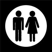 man en vrouw mensen pictogram vector