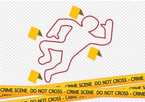 Crime scene gevaar tapes illustratie vector