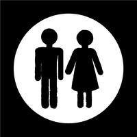 man en vrouw mensen pictogram vector