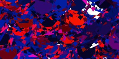 lichtblauwe, rode vectorachtergrond met veelhoekige vormen. vector