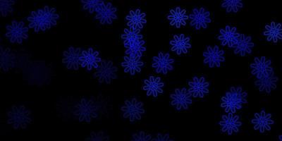 donkerblauwe vectorachtergrond met chaotische vormen. vector
