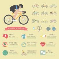 fiets voordelen infographic vector