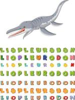 lettertypeontwerp voor liopleurodon vector