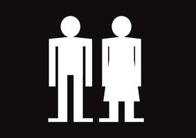 Pictogram Man vrouw teken pictogrammen, toilet teken of toilet pictogram vector