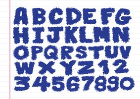 Hand getrokken brieven lettertype geschreven met een pen vector