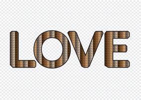 LIEFDE lettertype voor Valentijnsdag kaart vector