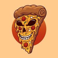 pizza monster tekenfilm vector
