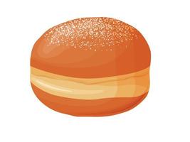 paczki. traditionele Poolse zoete donut met jam. vector