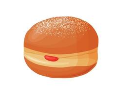 paczki. traditionele Poolse zoete donut met jam. vector