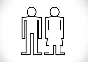 Pictogram Man vrouw teken pictogrammen, toilet teken of toilet pictogram vector