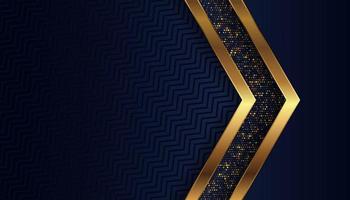 luxe donkerblauwe achtergrond met gloeiende gouden stippen