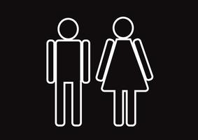 Pictogram Man vrouw teken pictogrammen, toilet teken of toilet pictogram vector