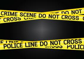 Crime scene gevaar tapes illustratie vector