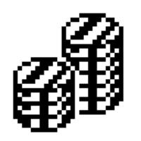 munt. pixel art zakelijke pictogram vector