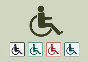 Rolstoel Handicap pictogram ontwerp vector