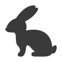 konijn silhouetten. konijn sterkte in profiel. konijn vector. silhouetten van paashazen geïsoleerd op een witte achtergrond. vector illustratie