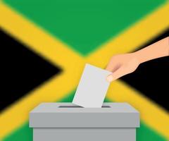 Jamaica verkiezing banner achtergrond. sjabloon voor uw ontwerp vector