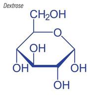 vector skelet formule van dextrose. drug chemische molecuul.