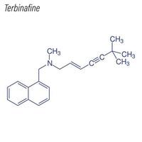 vector skeletformule van terbinafine. drug chemische molecuul.