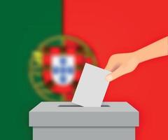 Portugal verkiezing banner achtergrond. sjabloon voor uw ontwerp vector