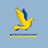 illustratie vectorafbeelding van vredessymbool, duif vogel, gratis oekraïne, geschikt voor achtergrond, banner, enz. vector