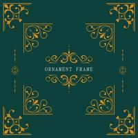 vintage frame ornament vector sjabloon