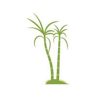 suikerriet plant logo vector illustratie ontwerp