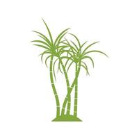 suikerriet plant logo vector illustratie ontwerp