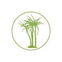 suikerriet plant logo vector illustratie ontwerp